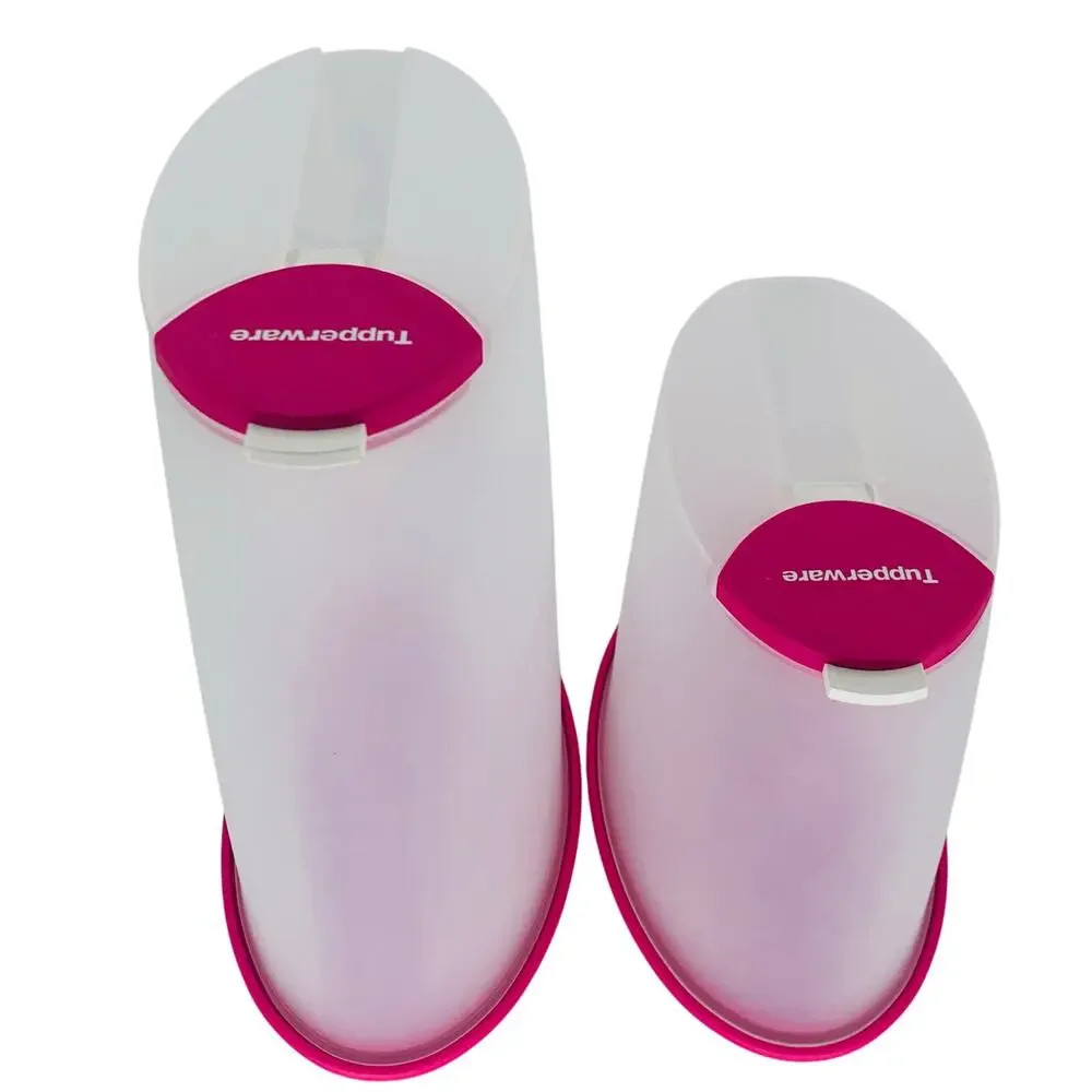 Tupperware Food Storage Container Next Generation Pouring Pink Dry Airtight